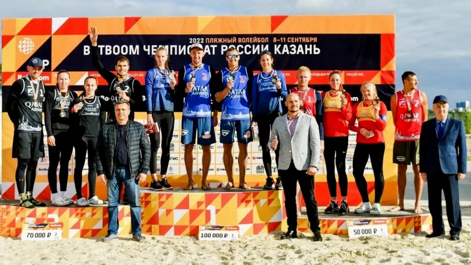 Белорусские волейболисты выиграли этап первенства России по пляжному волейболу